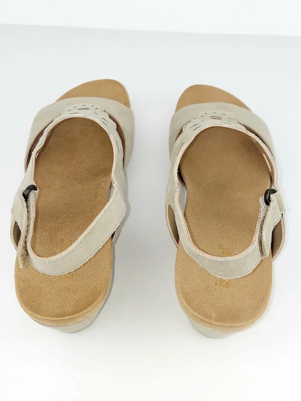 Bjorndal New Harper Slingback Tan Suede Wedge Sandal 9.5 - Picture 7 of 11